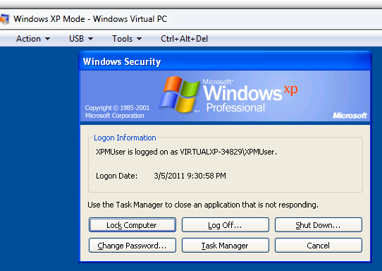 virtual pc windows xp mode